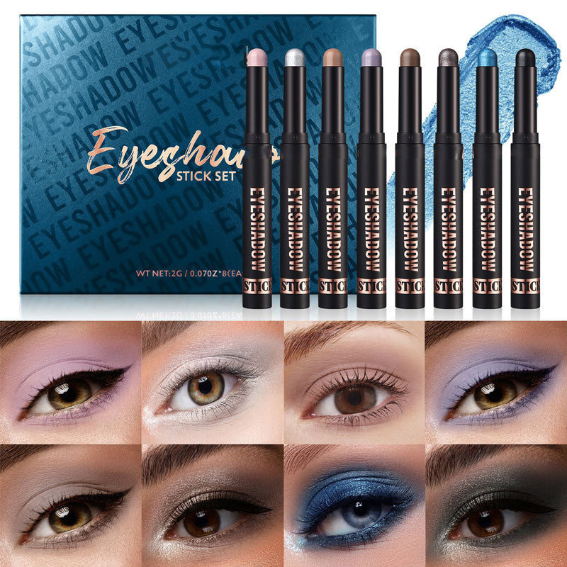 🎅LAST DAY-£9.99 FOR 8 PCS!!🎄50K+ SOLD! 🎁✨8 Colors Glitter Eyeshadow Stick
