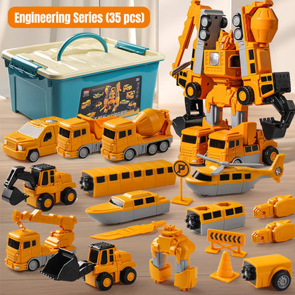 🔥Hot Sale 60% Off🔥Magnetic Transform Engineering Car Assembled Toys
