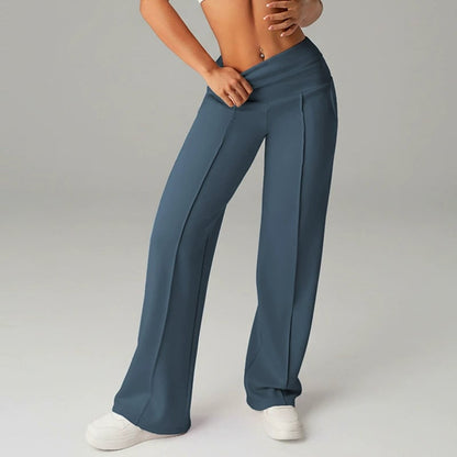 💗LAST DAY SALE 70% OFF⚡50K+ SOLD💕Women's Plain Loose Straight Leg Pants