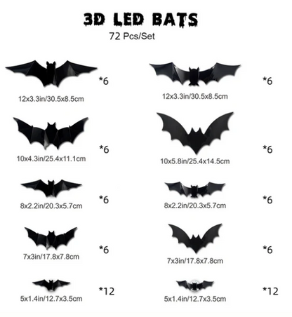 🎃HOT SALE 60% OFF🦇Halloween 3D Lighted Bats