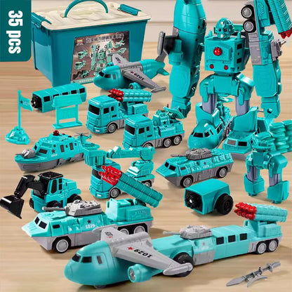 🔥Hot Sale 60% Off🔥Magnetic Transform Engineering Car Assembled Toys