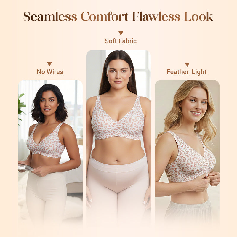 💃LAST DAY SALE 80% OFF💕Womens Comfortable Wireless Bralettes Seamless Deep V Everyday Bra
