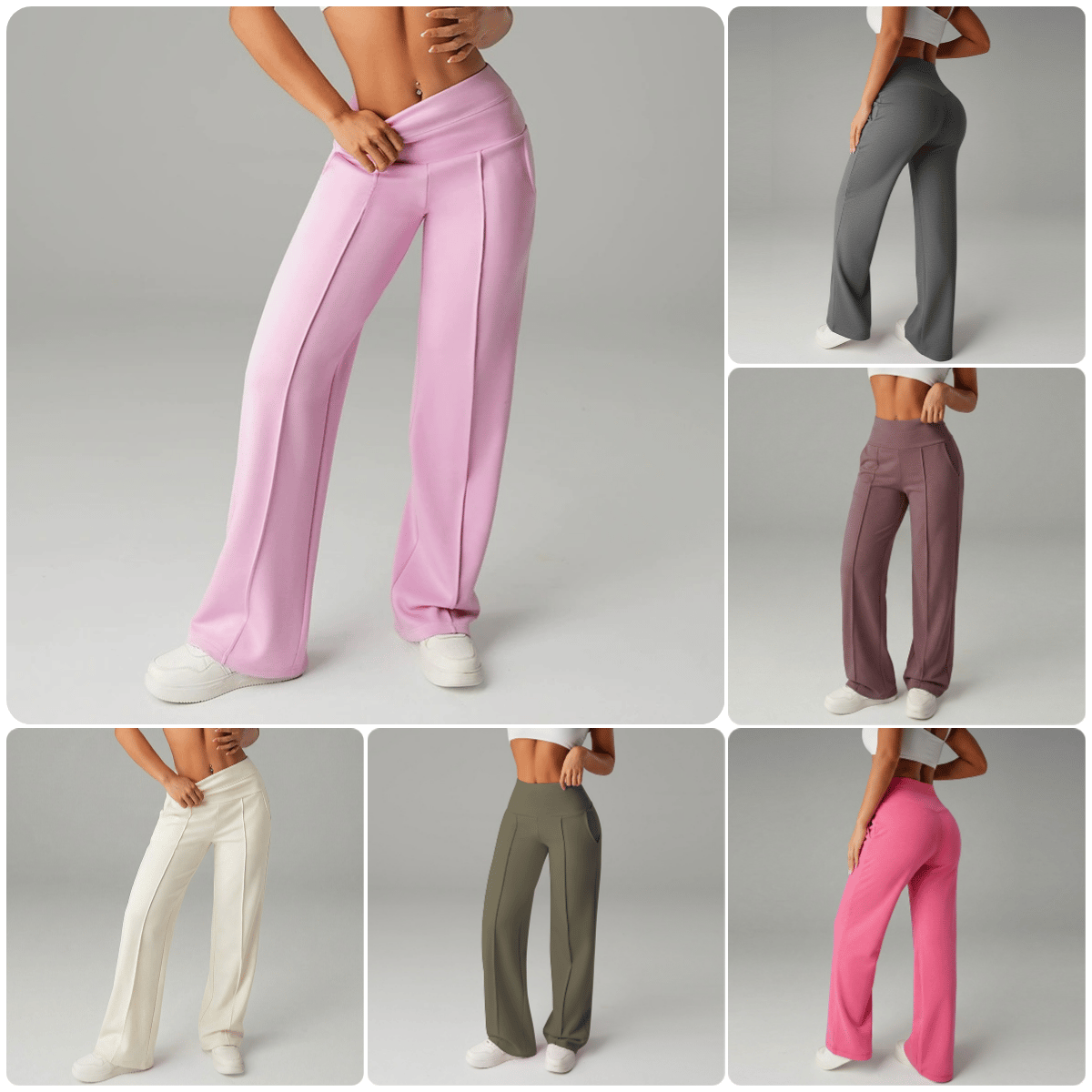 💗LAST DAY SALE 70% OFF⚡50K+ SOLD💕Women's Plain Loose Straight Leg Pants