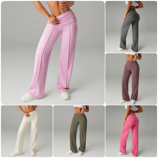 💗LAST DAY SALE 70% OFF⚡50K+ SOLD💕Women's Plain Loose Straight Leg Pants