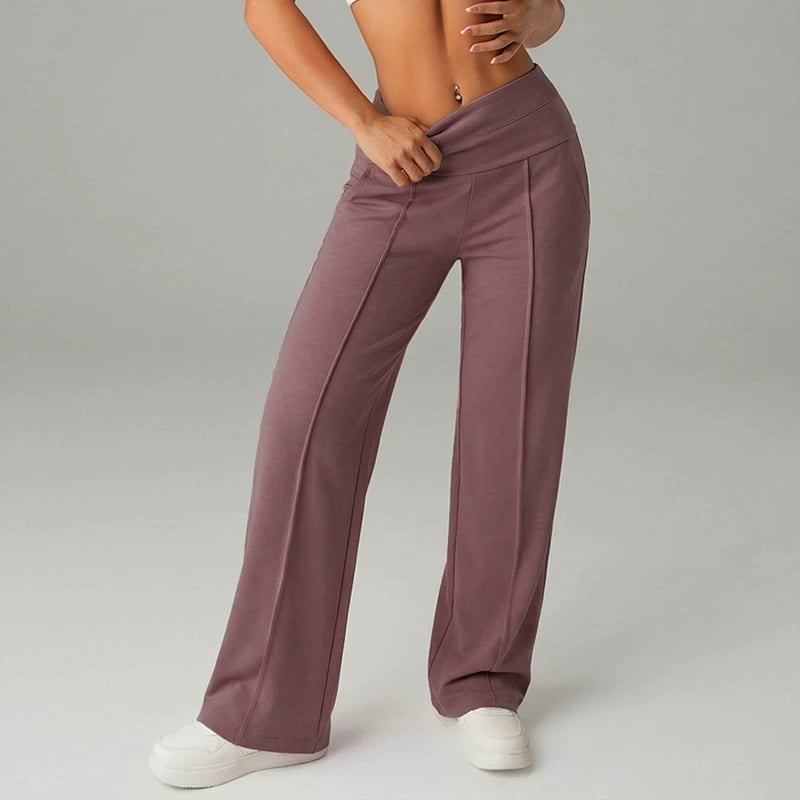 💗LAST DAY SALE 70% OFF⚡50K+ SOLD💕Women's Plain Loose Straight Leg Pants