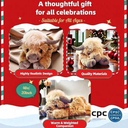 🥳 Mega Sale 60%OFF🎁Cute Cartoon Highland Cow Cuddly Toy🔥Buy 2 Free Shipping