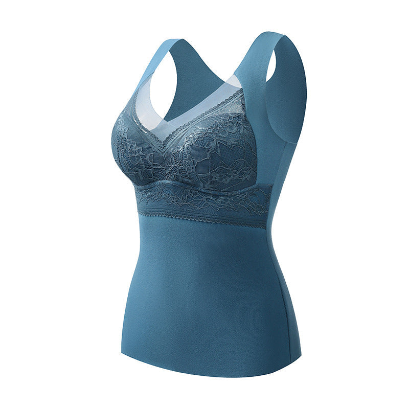 🎉Hot Sale 60%OFF⚡2-in-1 Built-in Bra Thermal Underwear