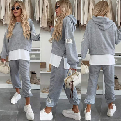 💥Limited Edition 70% OFF💥Women's Casual Hooded Patchwork Sweatshirt