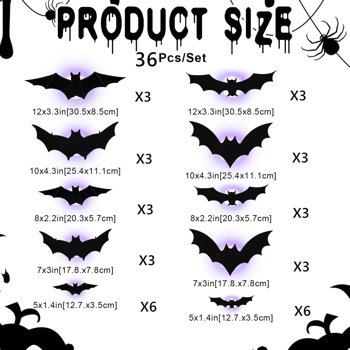 🎃HOT SALE 60% OFF🦇Halloween 3D Lighted Bats