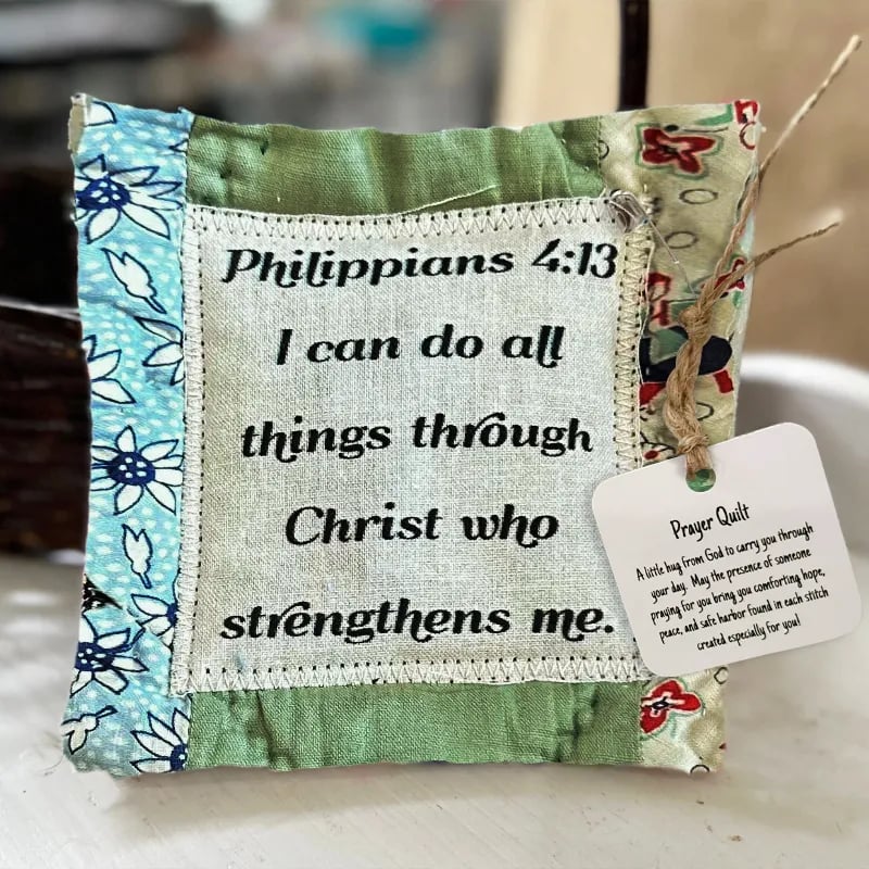 🔥Christmas Sale✝️Best Encouraged And Blessed Gift-Prayer Quilt with cross inside