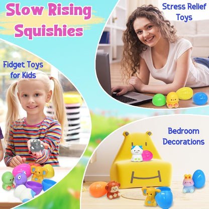 🔥LAST DAY SALE 50% OFF🔥24 PCS Easter Eggs Prefilled Slow Rising Squishy Toys