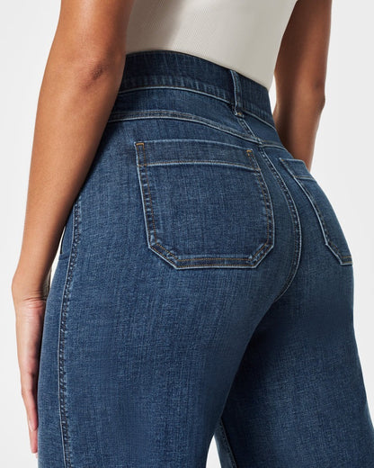 🍂Tummy Control Cropped Wide-Leg Jeans👖