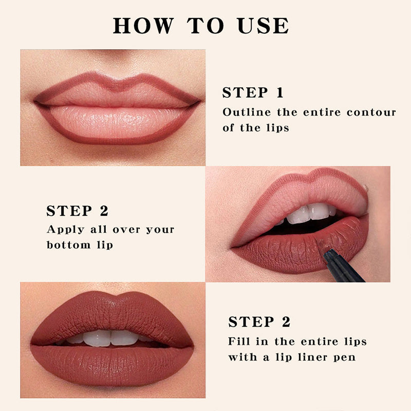 🔥 BUY 1 GET 1 FREE,Each Only ￡4.99💋Waterproof Long-Lasting Matte Lip Liner