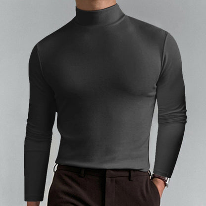 🔥 49% OFF! Ultimate Comfort Men's High Neck T-Shirt – Stretch, Breathable, Slim Fit for Gym & Daily Wear!