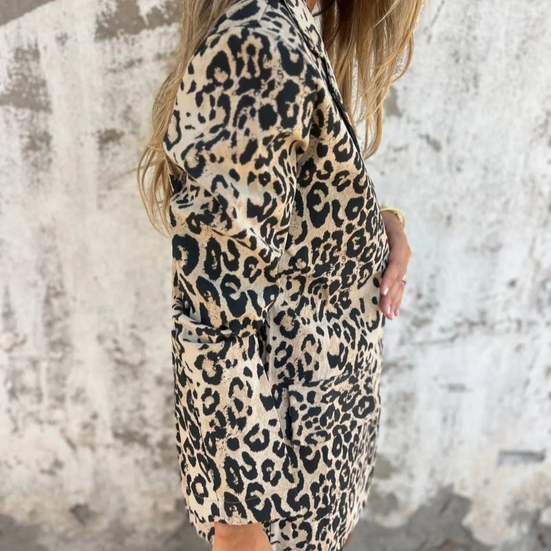 💥 Limited Time Discount: Enjoy 60% OFF💥Women's Fashion Leopard Print Blazer