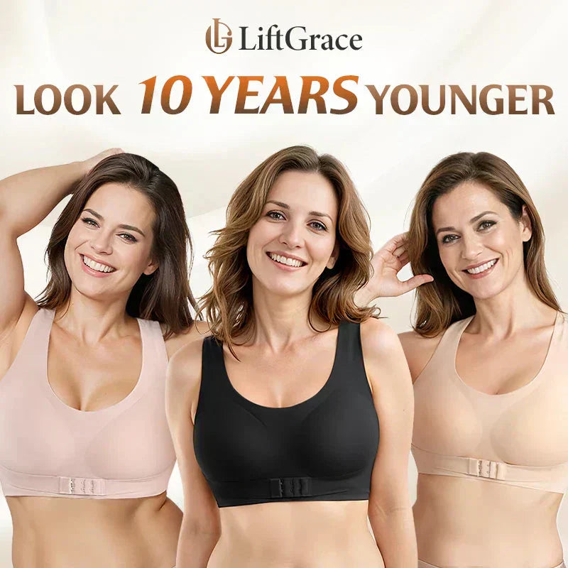 💖Front Closure Cross-Back Wireless Posture Bra✨
