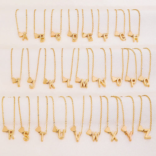 🔥Christmas Sale 70% OFF!!🔥Tiny Initial Necklaces Golden Heart Letter A-Z💖FREE SHIPPING TODAY🚀