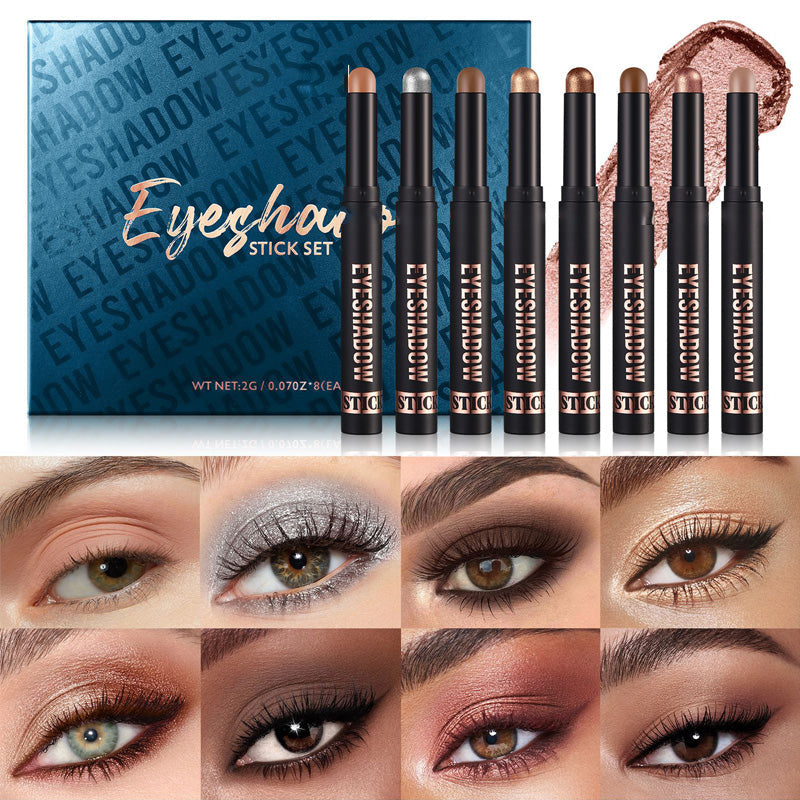 🎅LAST DAY-￡9.99 FOR 8 PCS!!🎄50K+ SOLD! 🎁✨8 Colors Glitter Eyeshadow Stick